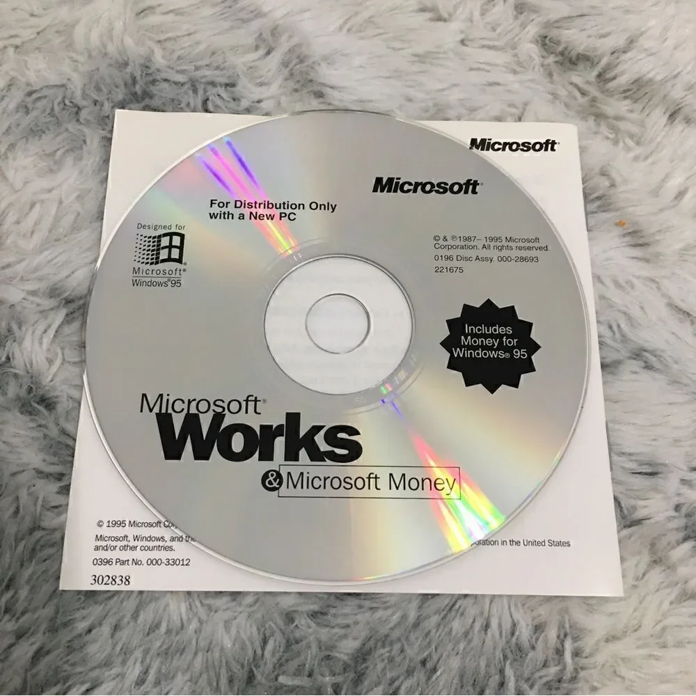 Microsoft Works 4.0 and Money 95 for Windows 95